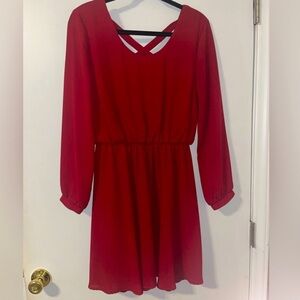 Elegant Red Mini Dress